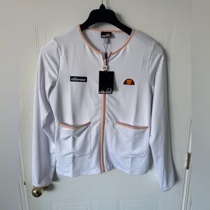 Ellesse Women's White and Peach vest